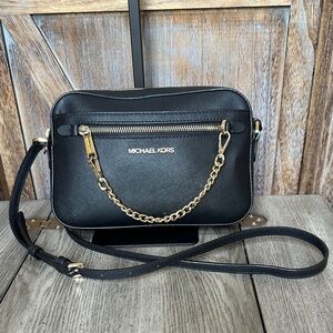 Michael Kors Jet Set Saffiano Leather Crossbody Bag